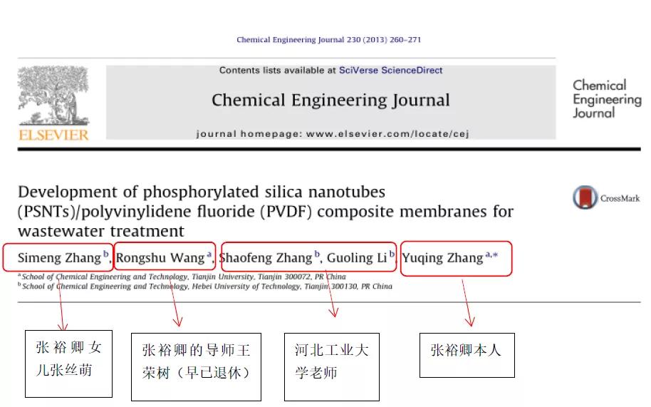123页PDF！实名举报天津大学化工学院张裕卿教授和其女张丝萌学术造假